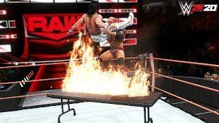 WWE 2K20 Top 10 Flaming Table Super Finishers (Epic)