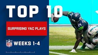 Top 10 Most Surprising Yards After Catch from Weeks 1-4 NFL 2020 Highlights