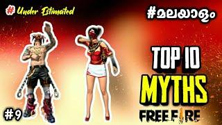 Top 10 Mythbusters In FREEFIRE Battlegrounds |  Freefire Myths Malayalam #9