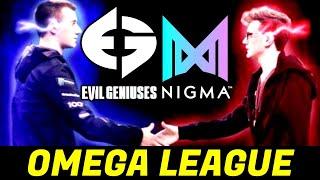 NIGMA vs EG — MIRACLE vs ARTEEZY OMEGA League Group Stage