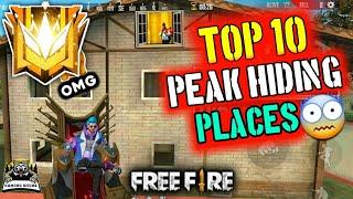 TOP 10 PEAK HIDING PLACE IN FREE FIRE | GAMING SHUBS