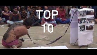 TOP 10 'Lathi Charge'   Art Performance by HCU Student Anupam Saikia   Justice For Rohith 1