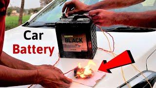 How To Start Fire Using Car Battery and Steel Wool?