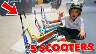 This KID has 5 PRO SCOOTERS!!!