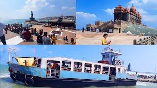 【Welcome to Kanyakumari!!】Kanyakumari Boating-Beach Vlog #01-2020-Valluvar Statue-Vivekananda rock!