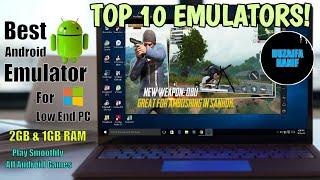 TOP 10 EMULATOR FOR WINDOWS  LOW END PC || PLAYING PUBG ,FREE FIRE , CALL OF DUTY  || SHOOTING GAMES