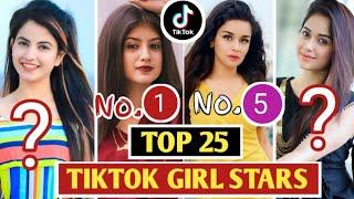 Top 25 Famous Tiktok Girls on India | Popular tiktok Stars 2020 | Jannat Zubair | Arishfa khan ||