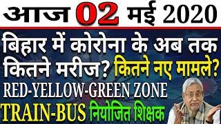 आज 02 मई रात तक बिहार में कोरोना की स्थिति | कौन से जिले में कितने नए मरीज | RED Zone जिला | नियोजित