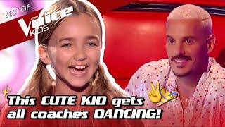 This 10-Year-Old CHARMS coaches with her STAGE PRESENCE in The Voice Kids! 