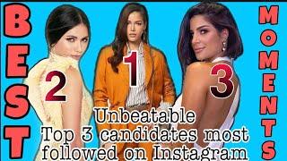 MISS UNIVERSE 2019 TOP 3 MOST FOLLOWED ON INSTAGRAM | BEST MOMENTS IN ATLANTA USA