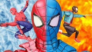 SpiderMan Top 10 Fights & Web Swinging in Spider-verse Figure Stopmotion