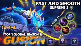 GUSION Ultra Hand Speed 999! | Top 1 Global Season 16 Gusion | Gusion Cosmic Gleam Gameplay by Fear