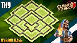 Top 10 best town hall level 9 bases (with links) | clash of clans