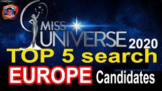 MISS UNIVERSE 2020 TOP 5 FANVOTES - EUROPE GROUP