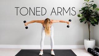 10 MIN TONED ARMS WORKOUT (At Home Minimal Equipment)