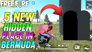 TOP 5 NEW HIDDEN PLACE IN FREE FIRE IN BERMUDA 2021 | FREE FIRE RANK PUSH TIPS AND TRICKS 2021